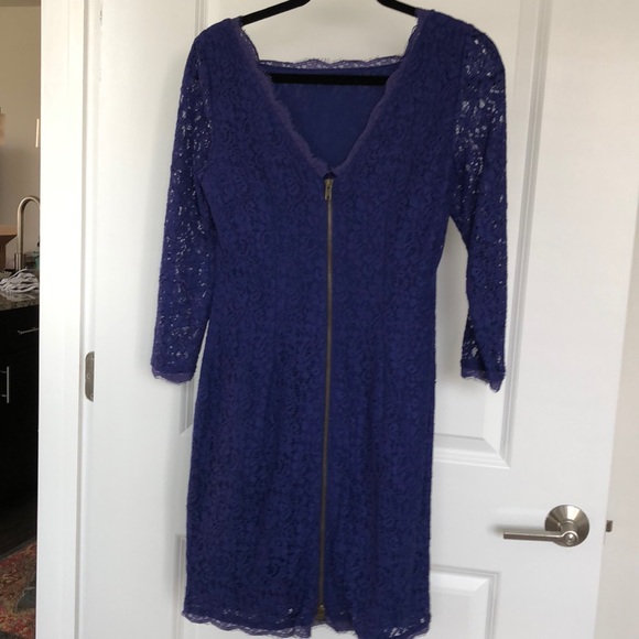 Adrianna Papell lace, 3/4 sleeve dress - Picture 3 of 6